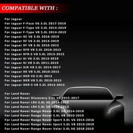 YINAVAGAD LR097165 Water Pump & Outlet Pipe Kit for Jaguar F-Pace F-Type XE XF XJ XJR XK XKR 3.0L V6 5.0L V8 2010-2019, for Land Rover Discovery LR4 Range Rover Sport Velar 3.0L V6 5.0L V8 2010-2019