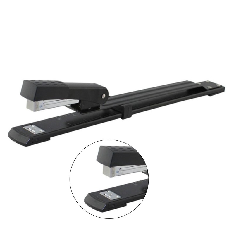 Stapler Desktop Large Capacity Metal Long Arm Handheld Paper Stapler