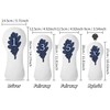 Golf Maple Leaves Head Cover Golf Club White Leather Headcovers
