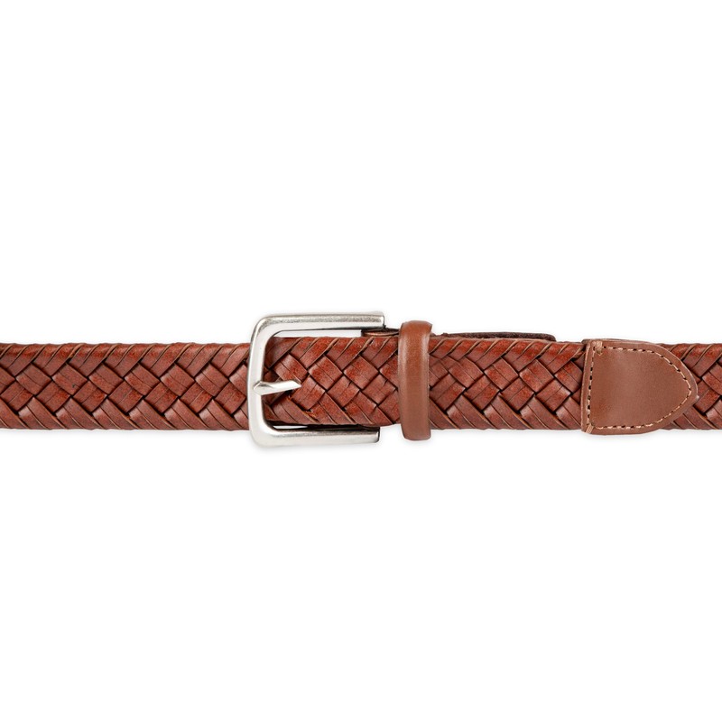 Tommy Bahama Men's Fully Adjustable Stretch Braid Belt, Tan, Medium