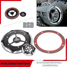 Unbranded RSD Clear Derby Timing Timer Cover For Harley Road Glide Softail Fatboy Models