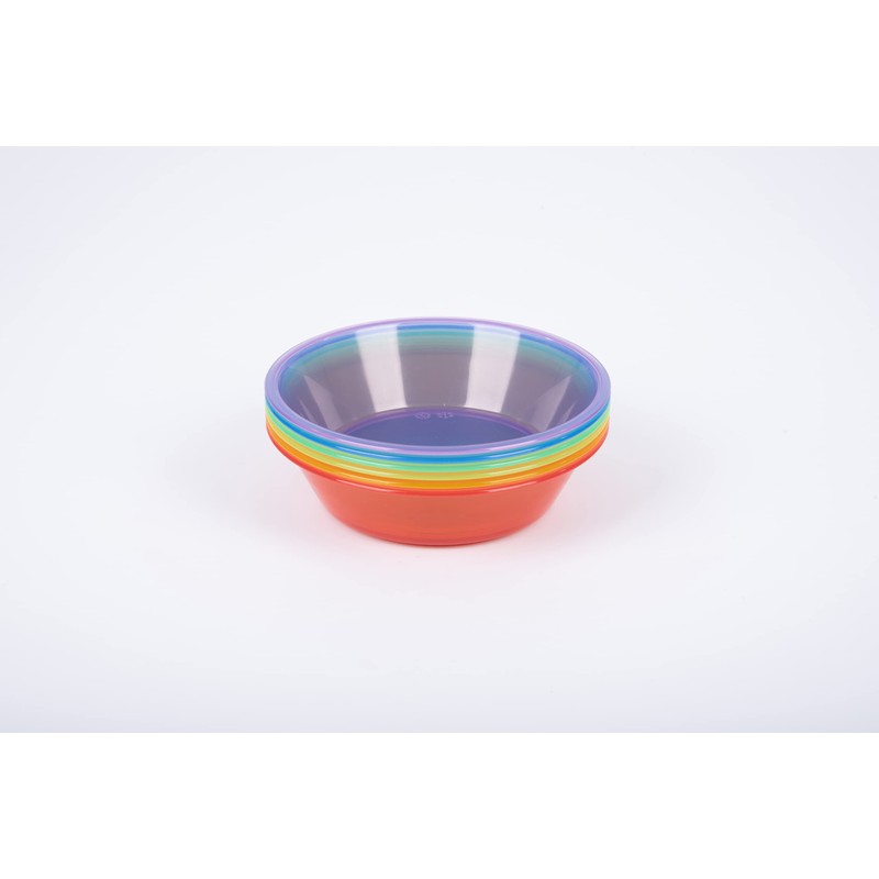 TickiT 73117 Translucent Colour Sorting Bowls, Red, Orange, Yellow, Green,