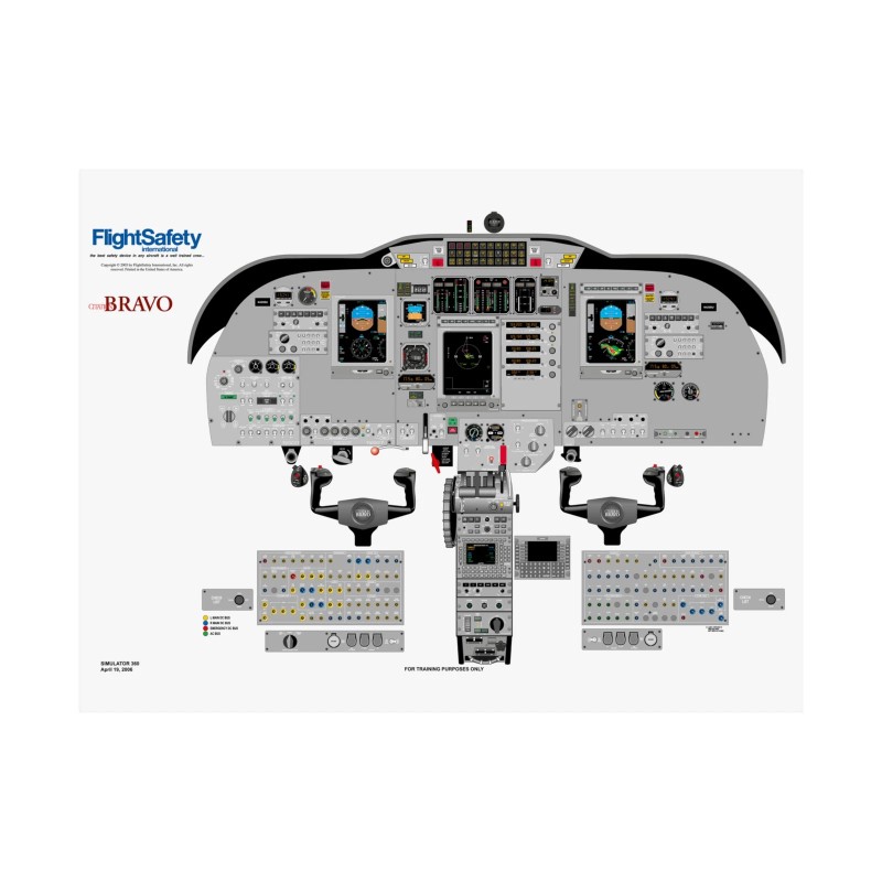 Cucure2016 Cessna Citation Bravo Cockpit Training Poster 36in x 48in