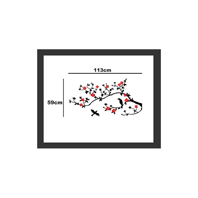 Heaven Decors Vinyl Bird Wall, Door Sticker, 44.48 x 0.39