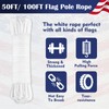 Windspeed 15Meter Flag Rope and Clips Kit Replacement, 8 mm