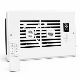 Register Booster Fan for 6” x 12” Air Registers, Quiet Operation, Helps Improve Heating & Cooling Airflow, 10-Speed Smart Vent Booster Fan with Remote for Bedrooms, Living Rooms & Older Homes