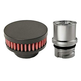 CFM Performance Baffled Billet Valve Cover Breather Compatible with 2014-2016 Ford Fiesta ST (Textured Black)