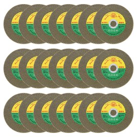 HARFINGTON 25pcs Cut Off Wheels 4-1/5" x 1/20" x 5/8" Ultra Thin Cut-Off Wheels Angle Grinder Cutting Discs General Metal Cutting Disc for Stainless Steel Cast Iron Copper, Yellow