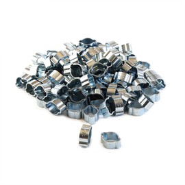 Primefit OHC Zinc-Plated Steel Double Ear Hose Clamps - Various Sizes (Pack of 100) (9mm-11mm)