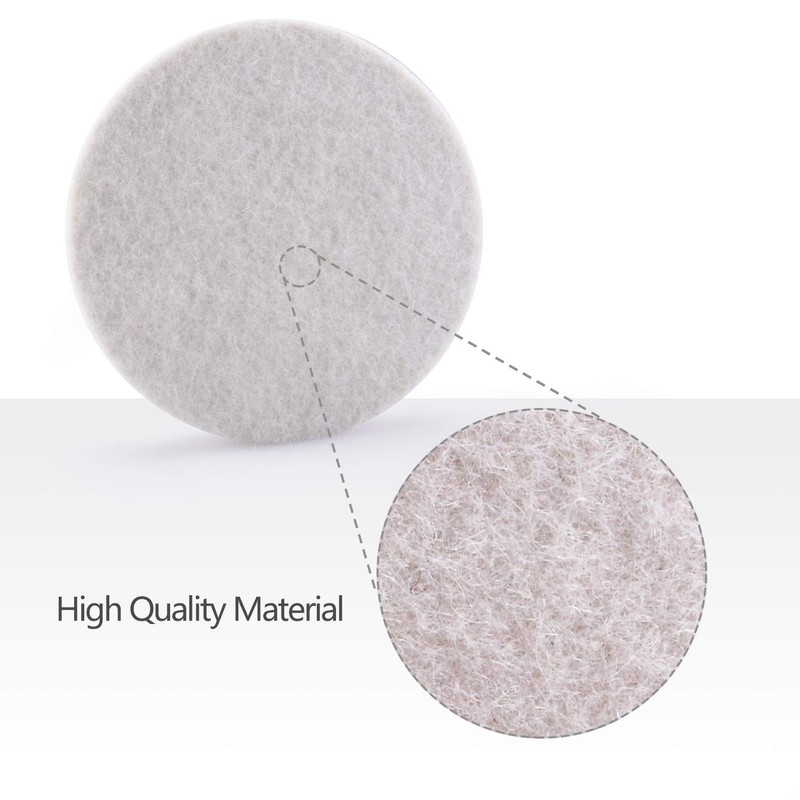 ZFE 5Inch Glass polishing Pads, 10Pcs Wool Felt Disc Glass