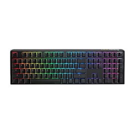 Ducky One 3 Black 100% Mechanical Keyboard: Quack Mechanics Dampening, Hot-Swappable Cherry Speed Silver Switches, High-Density PBT Doubleshot Keycaps, RGB, US, Black