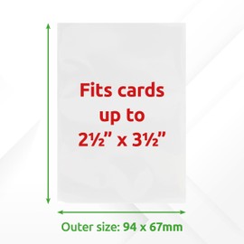 3D-Protect Standard Card Sleeves 300Pcs Set – Ultra-Thick, Compatible with Various Trading and Sports Cards – No Acid, No PVC, Transparent Design