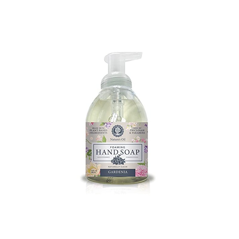Nature's Oil Foaming Hand Soap, Gardenia, 10 Fluid Ounces (Single