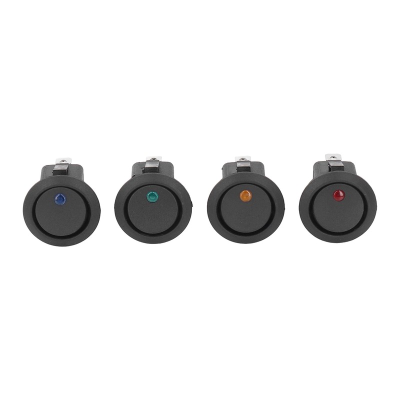 20Pcs 12V Round Rocker Switch LED Light 3 Pin 2