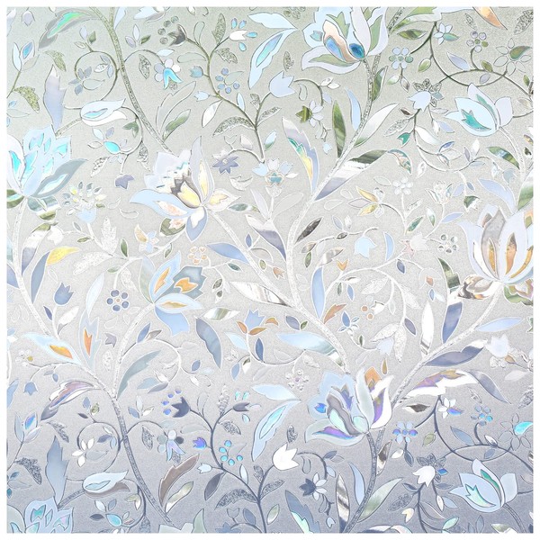 DOWELL Window Privacy Film, 3D Stained Glass Rainbow Window Decals,