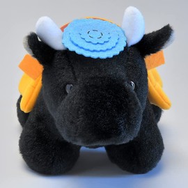 Matsaka Maruyoshi Matsaka Beef Plush Toy, Total Length 7.9 inches (20 cm), Event, Prize Goods, Toy, Cute, Black