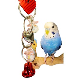 Bonka Bird Toys 1742 Heart Mirror Bird Toy Parrot Cage Craft Toys Cages African Grey Conure Cockatiel