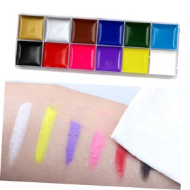 TEHAUX 2pcs 12 12 Color Face Paints for Boys and Girls Face Paint Palette Stencil for Parties
