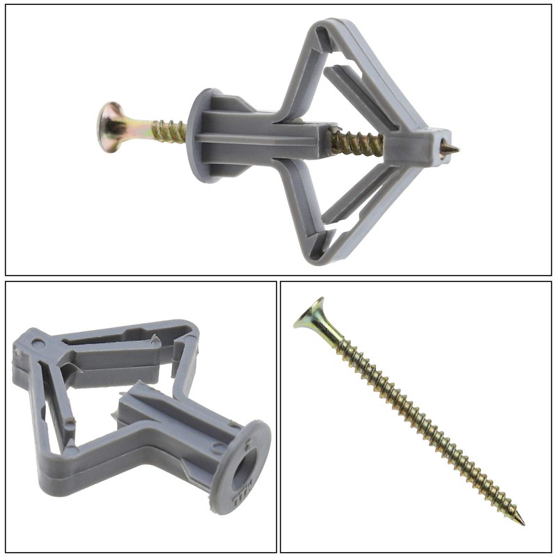 Be In Your Mind 100Pcs Plasterboard Butterfly Type Expansion Anchors