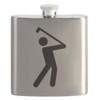 Hip Flask Golf Stroke Swing Traffic Symbol