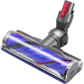 Upgrade Anti-Verheddern Bürste kompatibel für Dyson V7 V8 V10 V11 V15 Staubsauger Ersatzteil Direktantrieb Reiniger Kopf Turbine Bodendüse，Zubehör für Turbobürste mit Schnellspanner