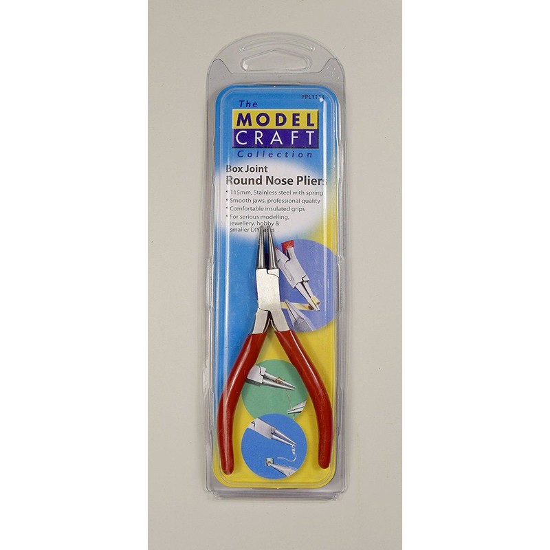 WWS Modelcraft Box Joint Round Nose Pliers 115mm WWST8 PPL1153