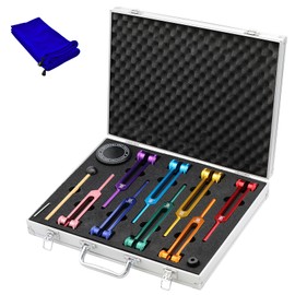 MGTUNE Chakra Tuning Fork Set for Healing Chakra Set, Sound Healing Chakra Tuning Fork with Activator Reiki Tool, Weighted Tuning Fork 7 1 Soul Purpose for DNA Healing Sound Therapy Yoga Meditation