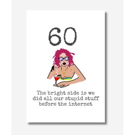 Funny 60th Birthday Card for Women, Her, Friends, Sister