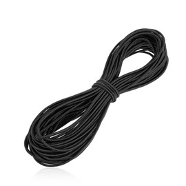 1/16 Inch Elastic Cord (2mm), 66ft Black Heavy Duty Round Elastic Shock Cord Nylon Stretch String Bungee Rope Kayak Stretch String Rope for DIY Crafting Sewing, Luggage, Camping, Tie Downs
