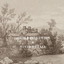 Kizbok Vintage Wall Art Prints Decor Neutral Landscape Sketches Canvas Prints, Rustic landscape Oil Painting Wall Art Pictures for Bedroom, Farmhouse Wall Decor for Bathroom Bedroom Gallery Home(8" x 10"-UNFRAMED)