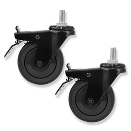 2 Pack 74064 Wheels for Pit Boss Replacement Wheels, 3" Locking Caster Wheels for Pit Boss Replacement Parts Navigator 1150 850, Austin XL, Pro Series