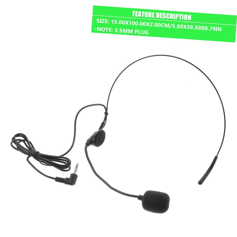 Operitacx Headset Microphone Wired Ear Microphone for Lectures Business Presentations