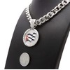 NYFASHION101 Flag Medallion Pendant with 11mm Cuban Chain Necklace, Cuba,