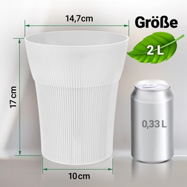 Happy Plants Orchid Pot D 14.7 cm Flower Pot with Integrated Water Level Indicator, Self-Watering Flower Pot with Wick, Self-Watering System for Orchids - Fuchsia, 2 Litres