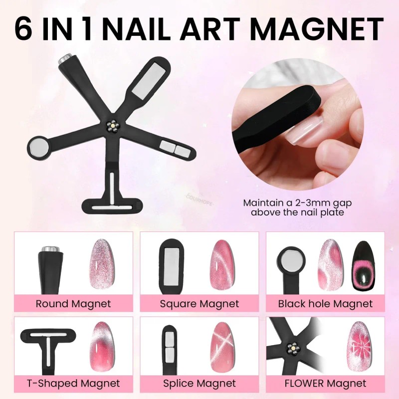Accesorios Para Uñas Imán De Efecto Ojo De Gato Kit