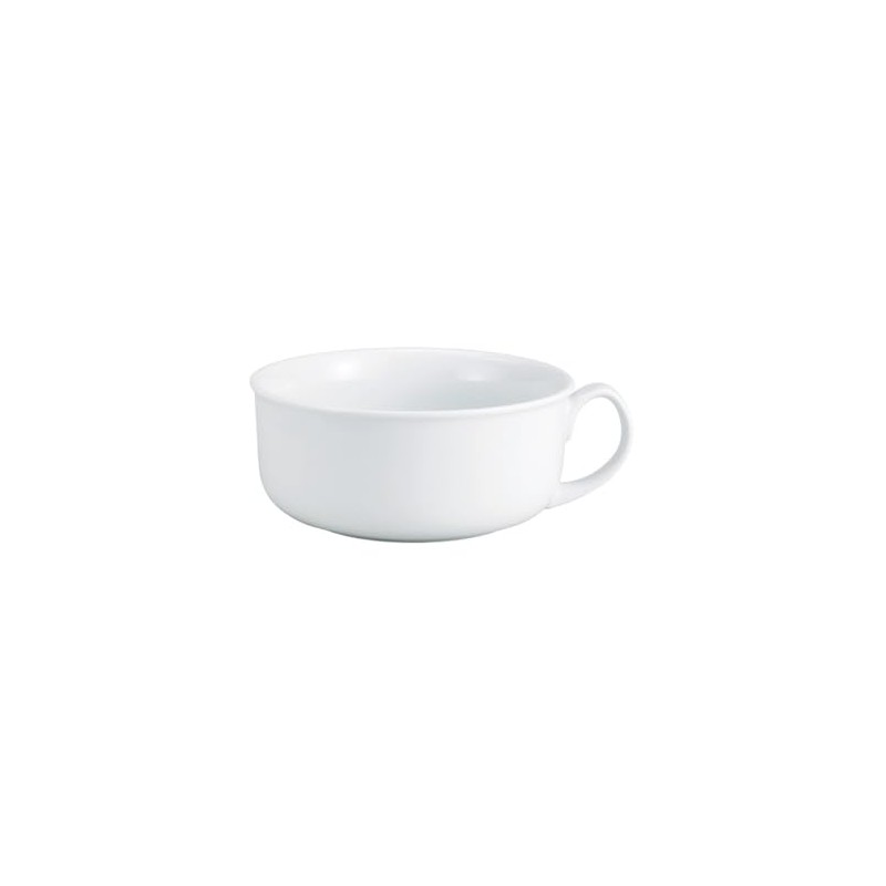 HIC Kitchen Oversized Hotel Breakfast Bowl, Fine White Porcelain, 28-Ounce