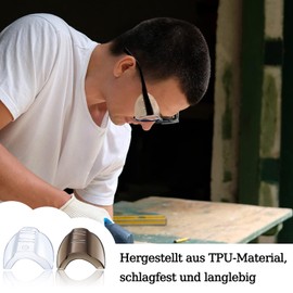 GOIEHIR Safety Glasses, Side Shields, 4 Pairs of Glasses, Side Protection, Side Protection for Glasses for Small to Medium Glasses, Transparent and Black