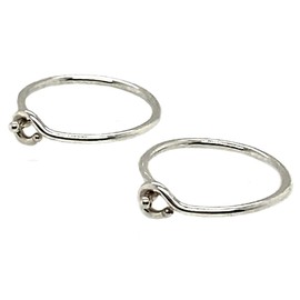 9mm 24 GA Sterling Silver Huggie Hoop Piercing Cartilage Tragus Earrings Jewelry for Women (9mm x 24 gauge/Smooth)