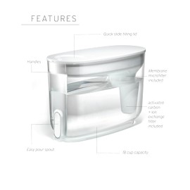 LifeStraw LifeStraw HomeC Water Filter Dispenser, 18-Cup