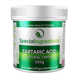Special Ingredients Tartaric Acid Powder 250g Premium Quality - Vegan, Non-GMO, Gluten Free - Recyclable Container