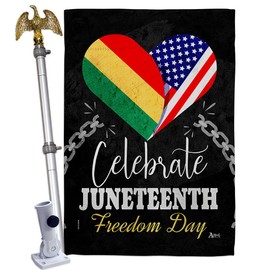 Americana Home & Garden Jubilee Day House Flag Eagle Set Patriotic Historic July Memorial Veteran Independence United State American Decoration Banner Small Garden Yard Gift Double-Sided, Made in USA