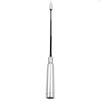 VMS RACING Anti-Theft Retractable Silver 50 Caliber Bullet Stubby Antenna