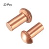 uxcell 20 Pcs 5/16" x 5/8" Round Head Copper Solid