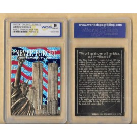 2002 23 Kt Gold Card World Trade Center 9/11 Patriotic America's Heroes