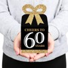 Big Dot of Happiness Adult 60th Birthday - Gold -