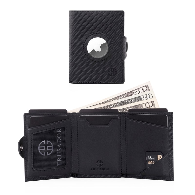 TRUSADOR Verona Leather Wallets for Men & Women Trifold Slim