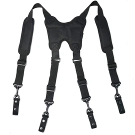 MELOTOUGH Tactical Harness Tactical Suspenders 1.5 inch Police Suspenders for Duty Belt (Black) X-Large