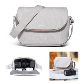 ULANZI - Bolsa para cámara SLR/DSLR profesional, bandolera para fotografía pequeña, bolsa de hombro para mujeres y hombres, compatible con Sony Canon Nikon sin espejo, impermeable, ligera