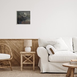 Stupell Industries Moose Dark Forest Landscape Wall Plaque Art, Design by Daniel Smith