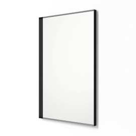 Better Bevel 30" x 40" Black Metal Framed Mirror | Rectangle Bathroom Wall Mirror